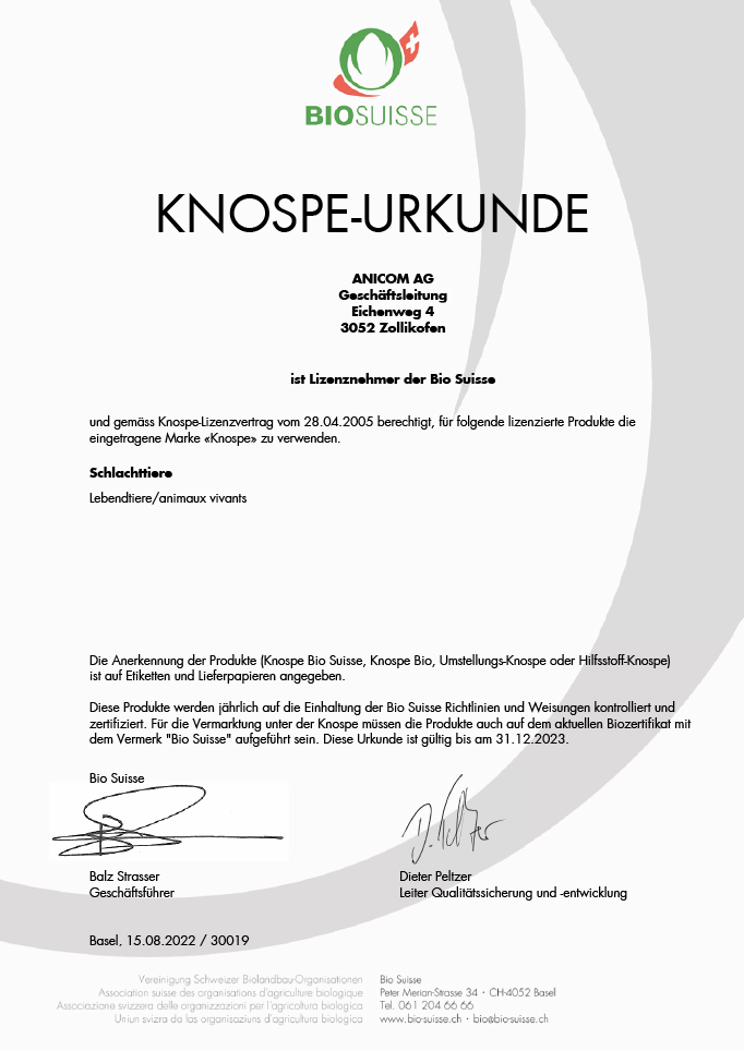 Knospe Urkunde